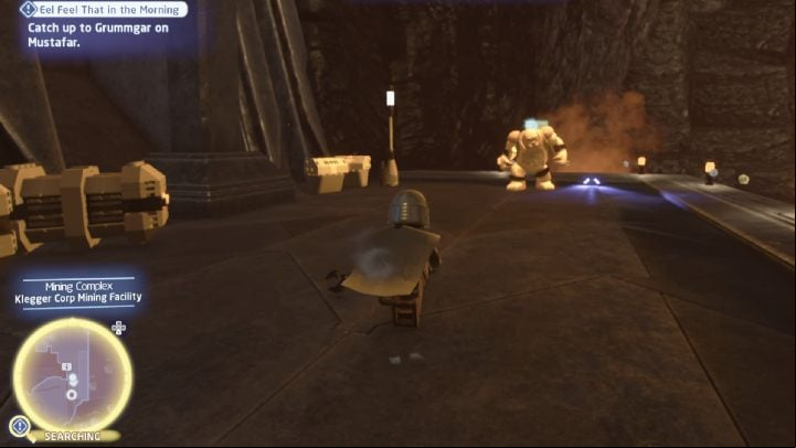Go to the search area and talk to the quest giver - LEGO Skywalker Saga: Eel Feel That in the Morning - walkthrough - Takodana - Maz Castle - LEGO Skywalker Saga Guide