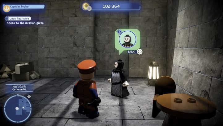 Talk to the quest giver and accept the task - LEGO Skywalker Saga: Unbefleavable - walkthrough - Takodana - Maz Castle - LEGO Skywalker Saga Guide