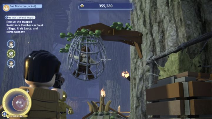 Then fly to planet Endor to the Ewok village and go to the search area - LEGO Skywalker Saga: It Was Several Traps - walkthrough - Crait facility - LEGO Skywalker Saga Guide