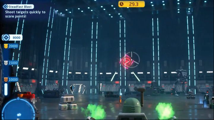 During the trial, your goal is to score as many points as possible on the shooting range within 40 seconds - LEGO Skywalker Saga: Capital Ships - trials, walkthrough - Trials - LEGO Skywalker Saga Guide