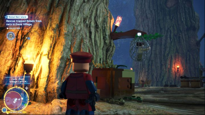 The 3rd person is trapped in the center of the village - LEGO Skywalker Saga: Rebel Net Work - walkthrough - Challenges - LEGO Skywalker Saga Guide