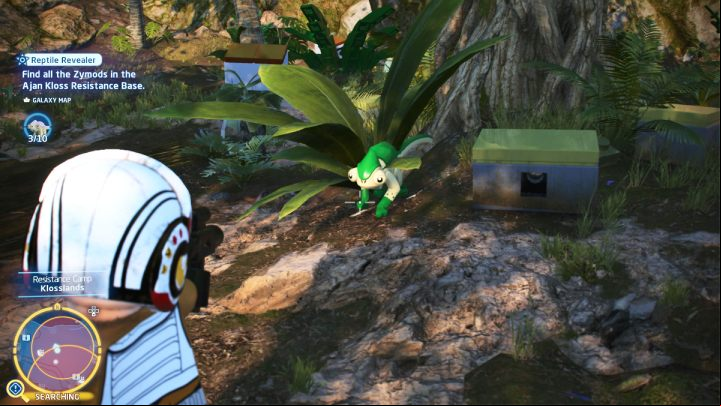 There's a green chameleon hiding by the tree - LEGO Skywalker Saga: Reptile Revealer - walkthrough - Challenges - LEGO Skywalker Saga Guide