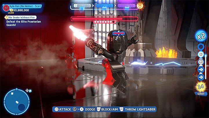 This is not a fight with a single boss, but a large battle with the Praetorian Guards that can be treated as bosses - LEGO Skywalker Saga: Praetorian Guards - boss, how to defeat? - Bosses - LEGO Skywalker Saga Guide