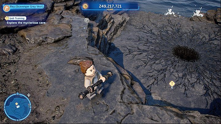Your objective investigating the Mysterious Cave - LEGO Skywalker Saga: No Snoke Without Fire - walkthrough - Episode 8 - The Last Jedi - LEGO Skywalker Saga Guide