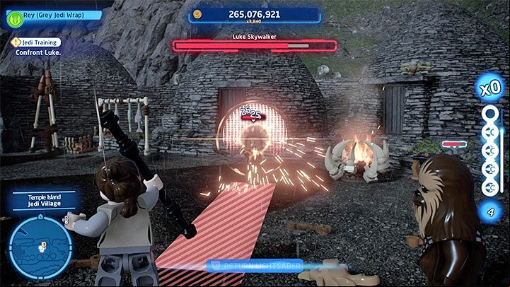 You'll face Luke at the end of your training, but it's not really a full-fledged boss fight - LEGO Skywalker Saga: No Snoke Without Fire - walkthrough - Episode 8 - The Last Jedi - LEGO Skywalker Saga Guide