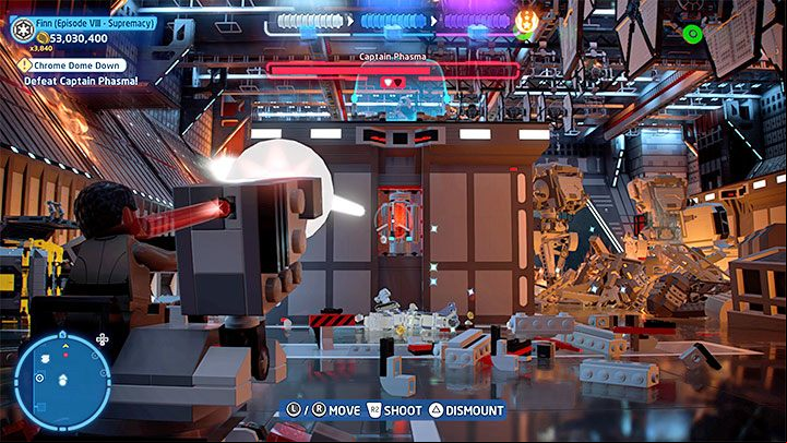You can now proceed to manning the cannon - LEGO Skywalker Saga: Chrome Dome Down - walkthrough - Episode 8 - The Last Jedi - LEGO Skywalker Saga Guide