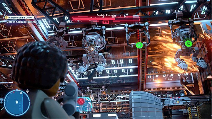 Find the energy source on the right (picture 1) and place it in the nearby device - LEGO Skywalker Saga: Chrome Dome Down - walkthrough - Episode 8 - The Last Jedi - LEGO Skywalker Saga Guide