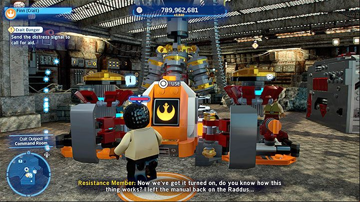 Inside you will find a device that you can start pushing through - LEGO Skywalker Saga: Ground A-salt - walkthrough - Episode 8 - The Last Jedi - LEGO Skywalker Saga Guide