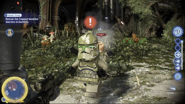 Follow the markers to three different locations and defeat all nearby Troopers - LEGO Skywalker Saga: Wook Troop - walkthrough - Kashyyyk - Kachirho - LEGO Skywalker Saga Guide
