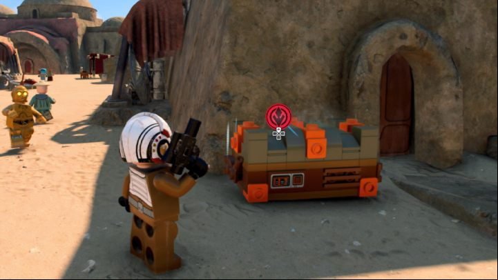 Some crates and other items can only be picked up with the Force - LEGO Skywalker Saga: Jedi powers - actions - Basics - LEGO Skywalker Saga Guide