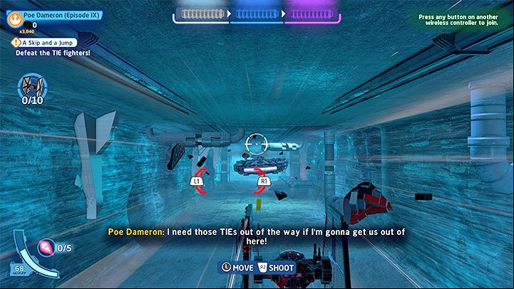 There are 3 challenges appearing in this level - LEGO Skywalker Saga: A Skip and A Jump - walkthrough - Episode 9 - The Rise of Skywalker - LEGO Skywalker Saga Guide