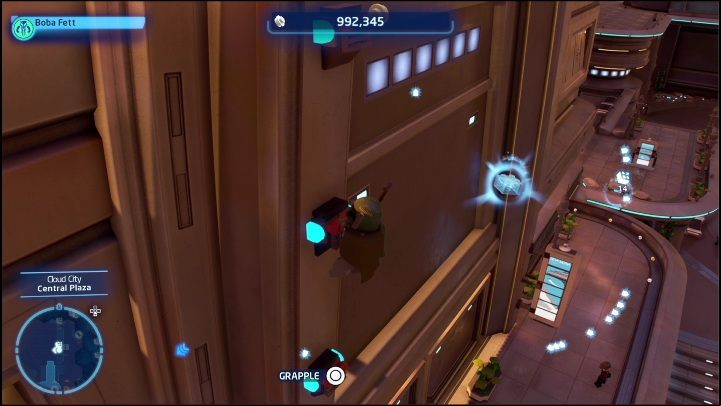 This brick is hanging on a building in the western part of Cloud City - LEGO Skywalker Saga: Cloud City - list of all puzzles - Bespin - LEGO Skywalker Saga Guide