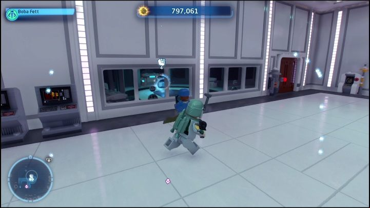 This brick can be found in a room locked with a card reader - LEGO Skywalker Saga: Cloud City - list of all puzzles - Bespin - LEGO Skywalker Saga Guide