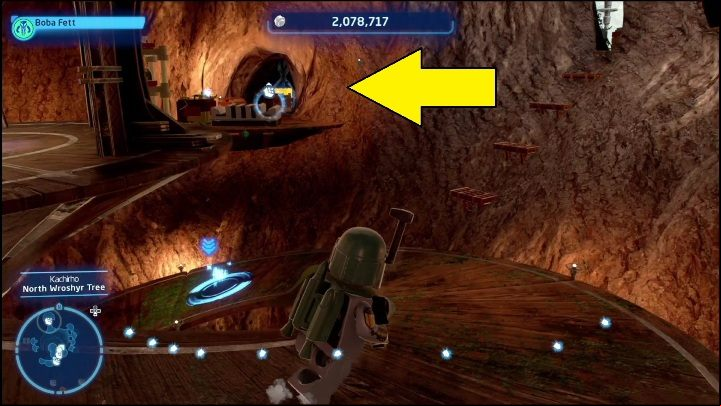 You need a Bounty Hunter to get this brick - LEGO Skywalker Saga: Kachirho - list of puzzles - Kashyyyk - LEGO Skywalker Saga Guide