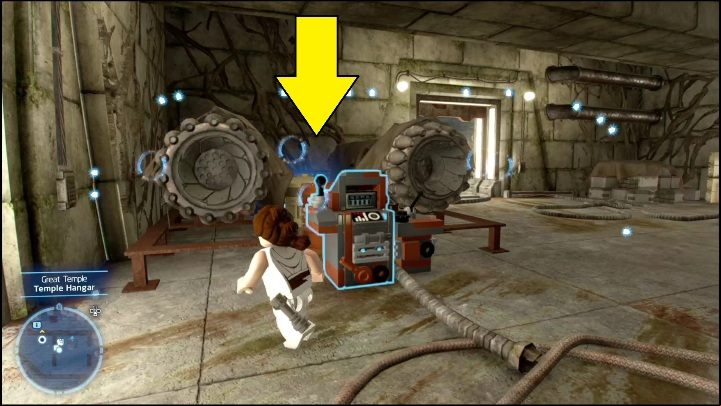 This collectible can be found between two ship parts - LEGO Skywalker Saga: Great Temple - list of all puzzles - The space of Yavin 4 - LEGO Skywalker Saga Guide