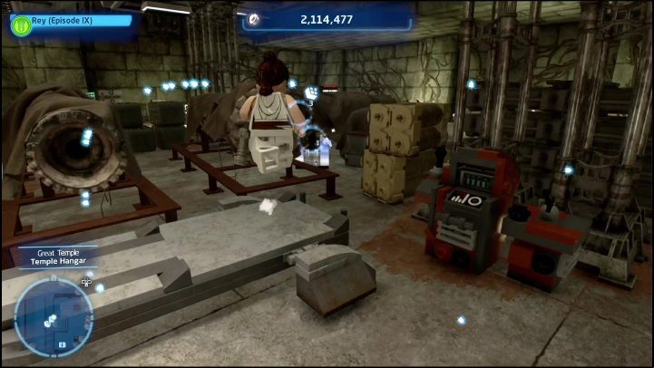 To reach this Kyber brick, you need a character from the Villain class - LEGO Skywalker Saga: Great Temple - list of all puzzles - The space of Yavin 4 - LEGO Skywalker Saga Guide