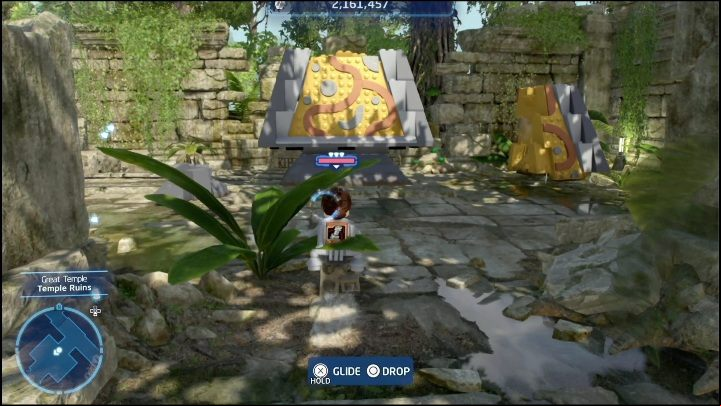 You must solve a puzzle to reach this brick - LEGO Skywalker Saga: Great Temple - list of all puzzles - The space of Yavin 4 - LEGO Skywalker Saga Guide