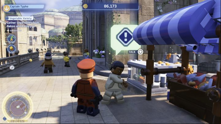 Head to Theed on Naboo and follow the objective marker to a merchant by the stall - LEGO Skywalker Saga: Vegetable Variety - walkthrough - Tatooine - Mos Eisley - LEGO Skywalker Saga Guide