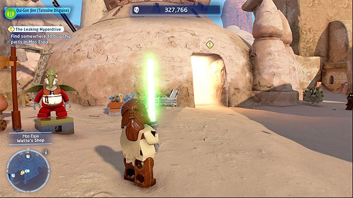 On Mos Espa, you will have to gather information on how to fix the hyperdrive - LEGO Skywalker Saga: The Boonta Eve Classic - walkthrough - Episode 1 - The Phantom Menace - LEGO Skywalker Saga Guide