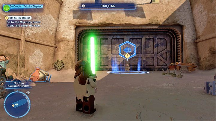 Your new destination is the Mos Espa Grand Arena, located in the western part of the city - LEGO Skywalker Saga: The Boonta Eve Classic - walkthrough - Episode 1 - The Phantom Menace - LEGO Skywalker Saga Guide