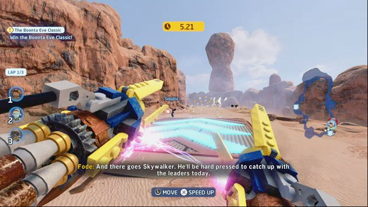 You have win a race consisting of 3 laps - LEGO Skywalker Saga: The Boonta Eve Classic - walkthrough - Episode 1 - The Phantom Menace - LEGO Skywalker Saga Guide