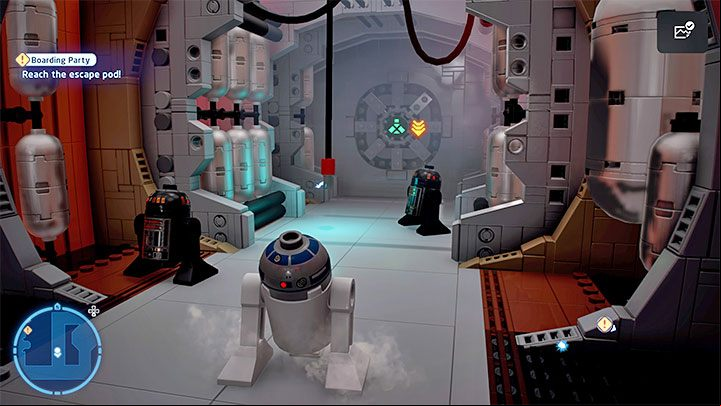If you choose the R2-D2 path, you can additionally test sneaking around as droids - LEGO Skywalker Saga: Boarding Party - walkthrough - Episode 4 - A New Hope - LEGO Skywalker Saga Guide