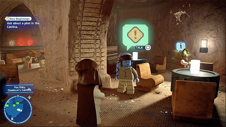 Continue travelling to the canteen - LEGO Skywalker Saga: Hunk of Junk - walkthrough - Episode 4 - A New Hope - LEGO Skywalker Saga Guide
