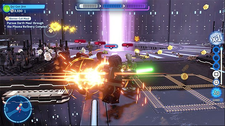 Keep weakening Darth Maul until he depletes his first health bar - LEGO Skywalker Saga: Darth Maul - boss, how to beat? - Bosses - LEGO Skywalker Saga Guide