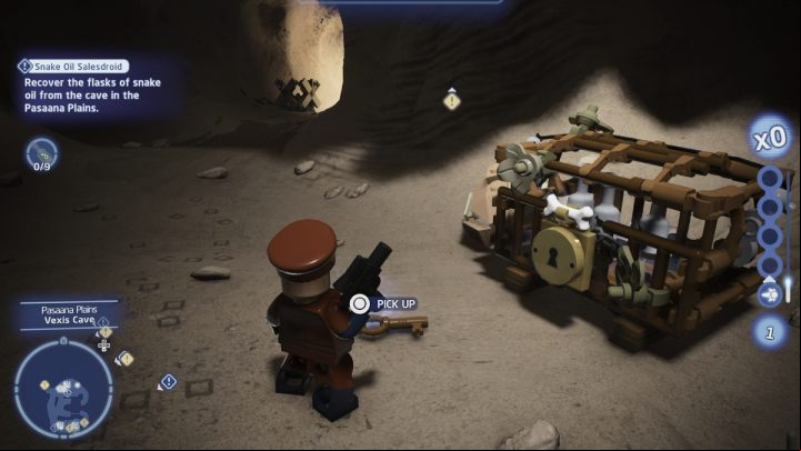 Enter the cave and defeat all the pirates guarding the snake oil chests - LEGO Skywalker Saga: Snake Oil Salesdroid - walkthrough - Ajan Kloss - resistance camp - LEGO Skywalker Saga Guide