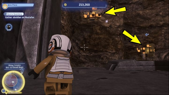 Talk to the quest giver and accept the task - LEGO Skywalker Saga: Quota Quandary - walkthrough - Mustafar mine complex - LEGO Skywalker Saga Guide