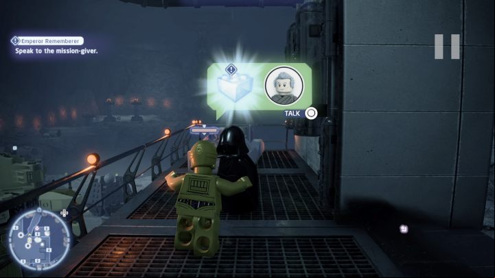 As the protocol droid, talk to the NPC and accept the task - LEGO Skywalker Saga: Emperor er - walkthrough - Exegol - Sith Citadel - LEGO Skywalker Saga Guide