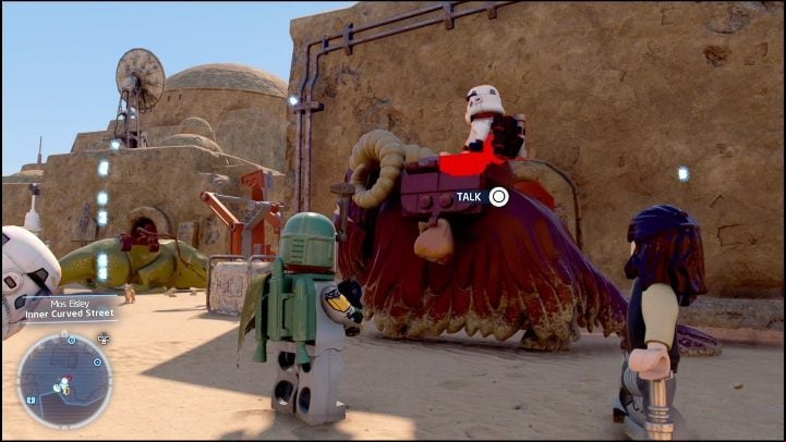 This brick is hidden in a building in the eastern part of the region - LEGO Star Wars The Skywalker Saga: Mos Eisley - list of all puzzles - Tatooine - LEGO Skywalker Saga Guide