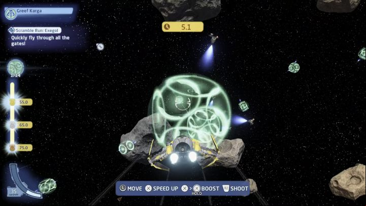 During the trial, you need to go through 14 gates in any order - LEGO Skywalker Saga: Exegol - trials, walkthrough - Trials - LEGO Skywalker Saga Guide