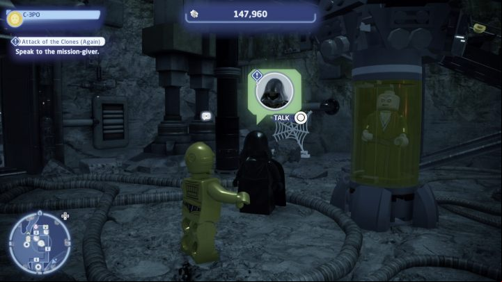 As the protocol droid, talk to the NPC and accept the task - LEGO Skywalker Saga: Attack of the Clones Again - walkthrough - Exegol - Sith Citadel - LEGO Skywalker Saga Guide