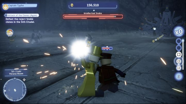 The 2nd clone is best killed in melee combat - LEGO Skywalker Saga: Attack of the Clones Again - walkthrough - Exegol - Sith Citadel - LEGO Skywalker Saga Guide