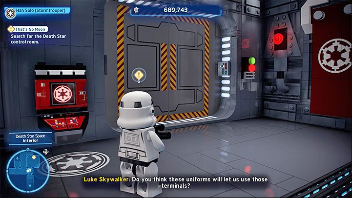 You start this level aboard the Death Star , specifically in its hangar - LEGO Skywalker Saga: Best Leiad Plans - walkthrough - Episode 4 - A New Hope - LEGO Skywalker Saga Guide