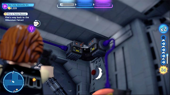 In the first part of the stage, the playable heroes will be Han Solo and Chewbacca - LEGO Skywalker Saga: This is Some Rescue - walkthrough - Episode 4 - A New Hope - LEGO Skywalker Saga Guide