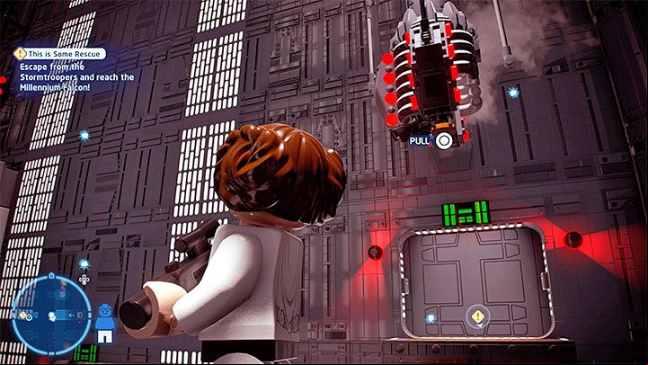 The path will lead you to the rift - you have to find a way to get to the other side - LEGO Skywalker Saga: This is Some Rescue - walkthrough - Episode 4 - A New Hope - LEGO Skywalker Saga Guide