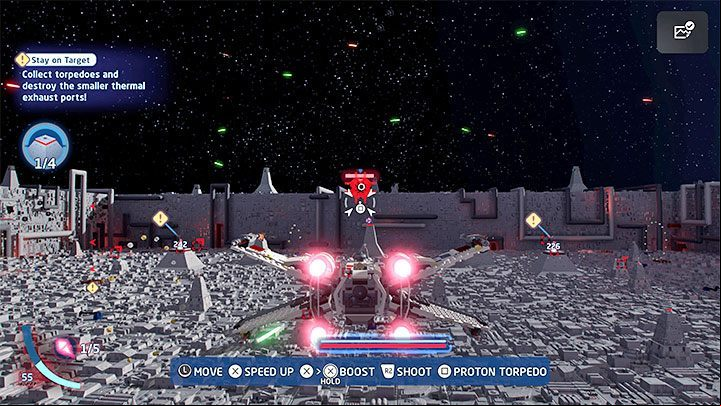 This level features 3 challenges - LEGO Skywalker Saga: Stay on Target - walkthrough - Episode 4 - A New Hope - LEGO Skywalker Saga Guide