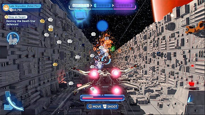 The main goal is to destroy the Death Star, but first you will have to complete a few other objectives - LEGO Skywalker Saga: Stay on Target - walkthrough - Episode 4 - A New Hope - LEGO Skywalker Saga Guide