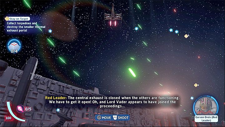 The second part of the mission takes place in a larger area where you can fly freely - LEGO Skywalker Saga: Stay on Target - walkthrough - Episode 4 - A New Hope - LEGO Skywalker Saga Guide