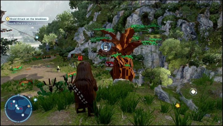 You'll get the next part by jumping on the tree - LEGO Skywalker Saga: Revenge of the Sith - collectibles and rewards, list of all - Minikits - LEGO Skywalker Saga Guide