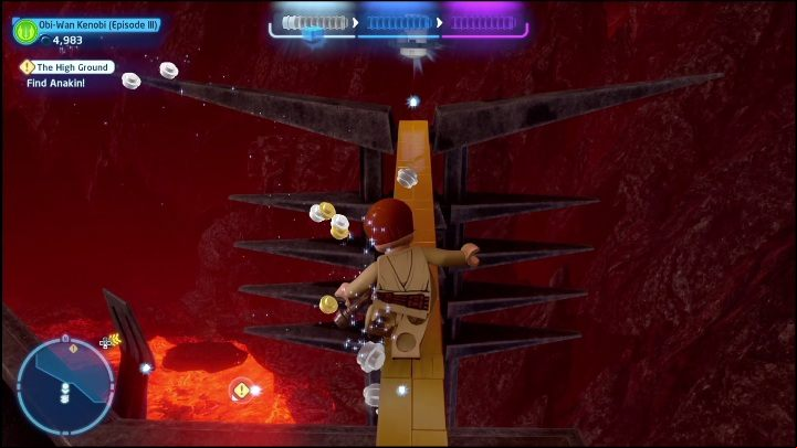 To get the first part in this level, you'll need to construct a ramp - LEGO Skywalker Saga: Revenge of the Sith - collectibles and rewards, list of all - Minikits - LEGO Skywalker Saga Guide