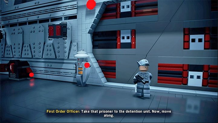 Take the main corridor - LEGO Skywalker Saga: First Order of Business - walkthrough - Episode 7 - The Force Awakens - LEGO Skywalker Saga Guide