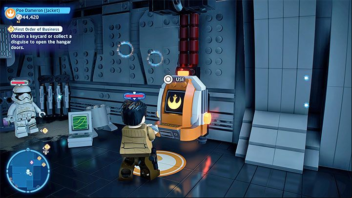 The first way is to steal the keycard - LEGO Skywalker Saga: First Order of Business - walkthrough - Episode 7 - The Force Awakens - LEGO Skywalker Saga Guide