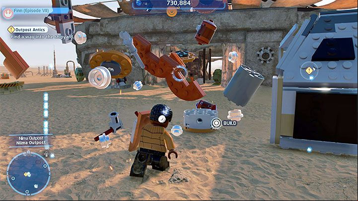The new mission objective is to escape the First Order forces - LEGO Skywalker Saga: Low Flying Garbage - walkthrough - Episode 7 - The Force Awakens - LEGO Skywalker Saga Guide