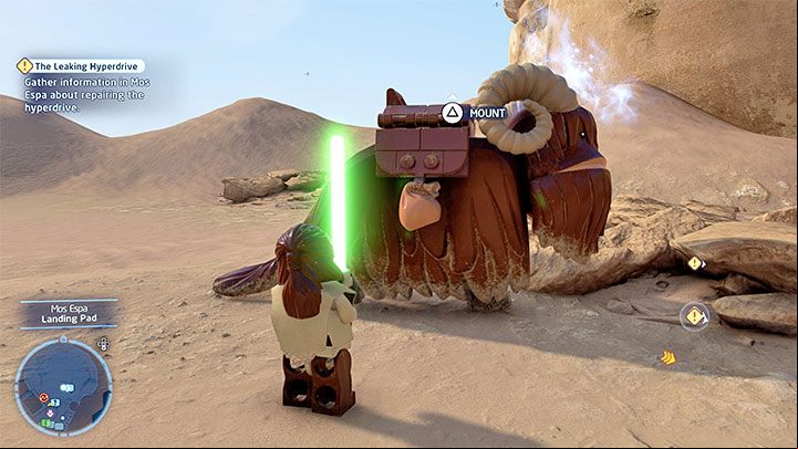 You can also use smaller machines and mounts to make the exploration of the open locations easier - LEGO Skywalker Saga: Fast travel - how it works? - Basics - LEGO Skywalker Saga Guide
