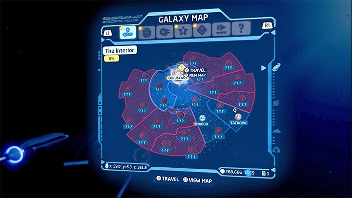 The second form of fast travel is traveling across the galaxy using the world map - LEGO Skywalker Saga: Fast travel - how it works? - Basics - LEGO Skywalker Saga Guide