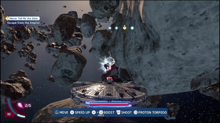 You'll find 2 more minikit parts while flying between the asteroids - LEGO Skywalker Saga: The Empire Strikes Back - list of collectibles and rewards - Minikits - LEGO Skywalker Saga Guide