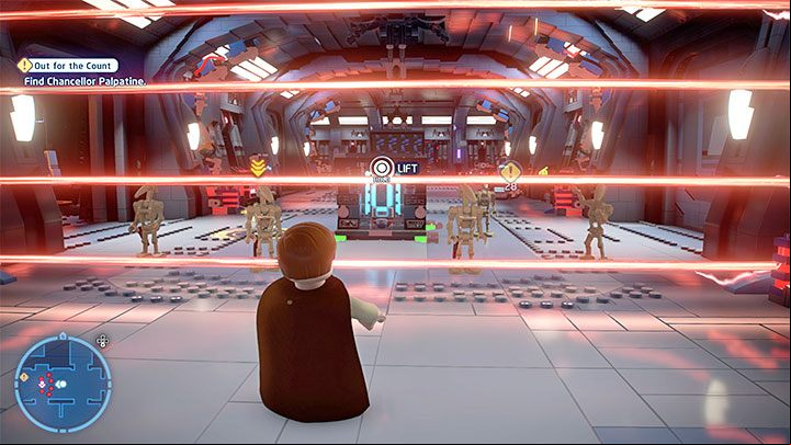 As you try to move forward you should immediately encounter the first laser barrier - LEGO Skywalker Saga: Out for the Count - walkthrough - Episode 3 - Revenge of the Sith - LEGO Skywalker Saga Guide
